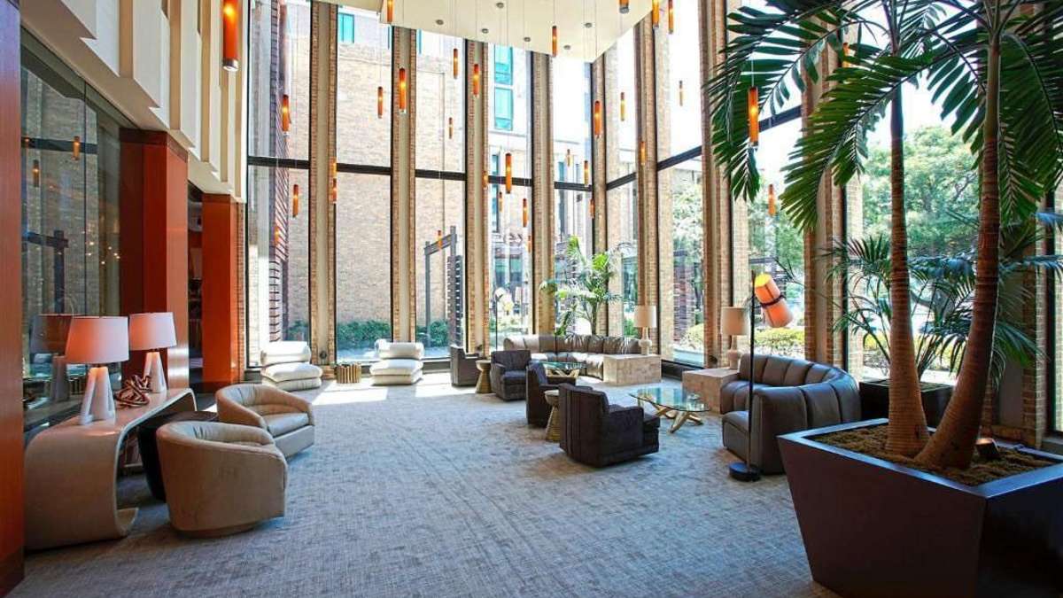 Picture of a communal area at the conference venue